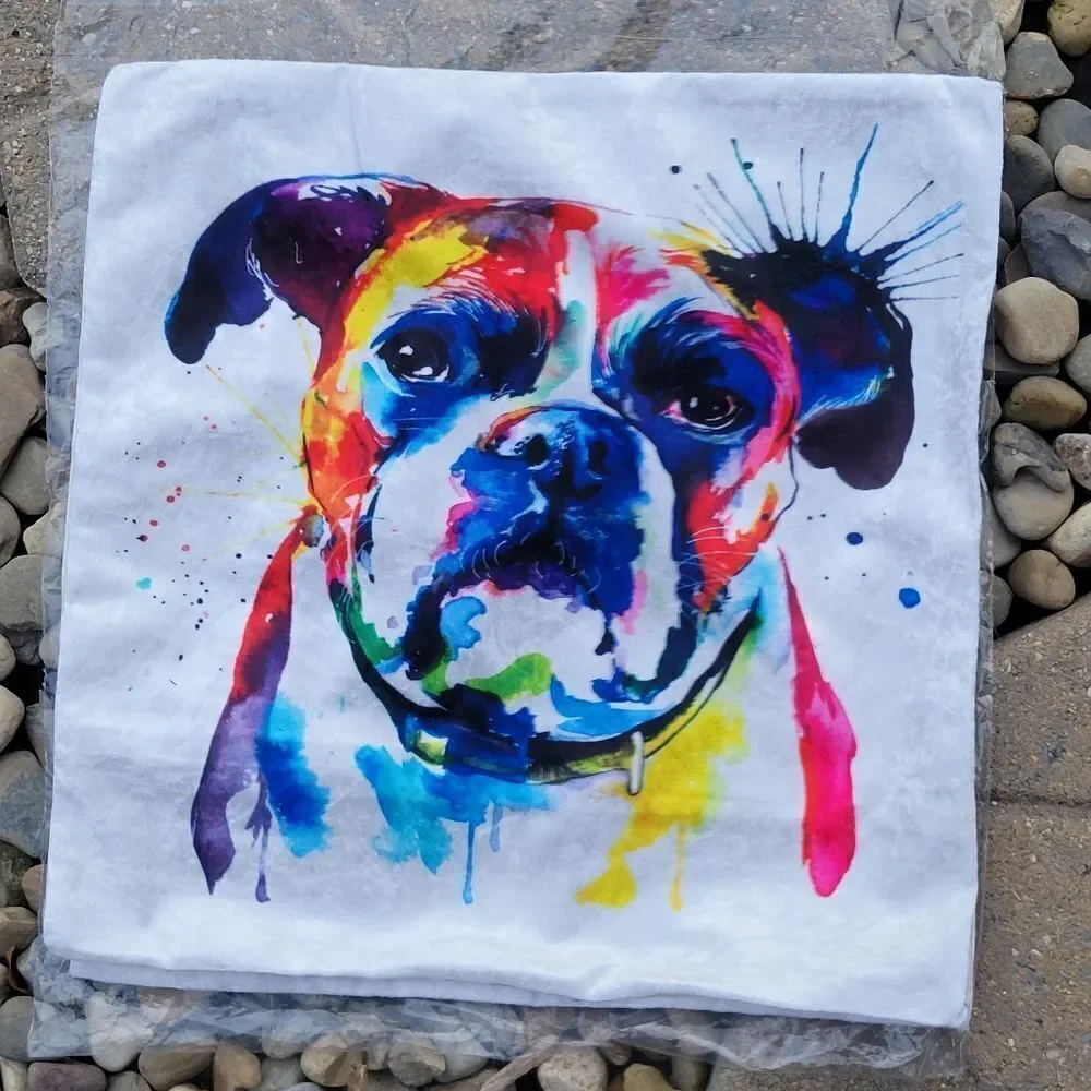 Bulldog Pillow Cover